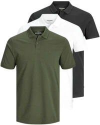 Jack & Jones Poloshirt (3er-Pack) in Unifarbe Unifarbe
