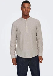 ONLY & SONS Hemd Caiden beigemeliert