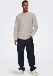 ONLY & SONS Hemd Caiden beigemeliert