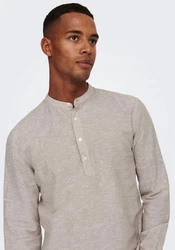 ONLY & SONS Hemd Caiden beigemeliert