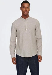 ONLY & SONS Hemd Caiden beigemeliert