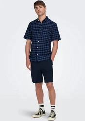 ONLY & SONS Shorts Linus Dunkelblau/Blau