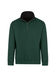 Trigema Sweatshirt mit Reißverschluss grn/tanne