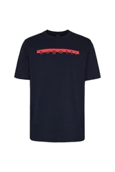 bugatti T-Shirt mit Logo-Print Dunkelblau