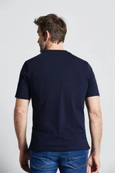 bugatti T-Shirt mit Logo-Print Dunkelblau