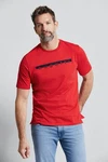 bugatti T-Shirt mit Logo-Print Rot