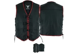 BULLDT Motorradweste BLD699 Dunkelrot/Rot/Schwarz