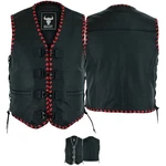 BULLDT Motorradweste BLD699 Dunkelrot/Rot/Schwarz