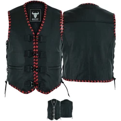 BULLDT Motorradweste BLD699 Dunkelrot/Rot/Schwarz