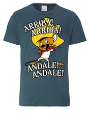 LOGOSHIRT T-Shirt Speedy Gonzales Blau/Grün/Hellblau