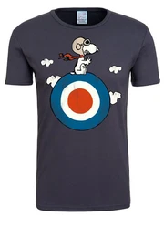 T-Shirt Peanuts - Snoopy Pilot mit lizenziertem Print