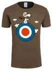 LOGOSHIRT T-Shirt Peanuts Snoopy Pilot Braun/Creme/Khaki/Schwarz/Dunkelgrün