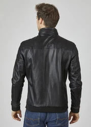 bugatti Lederjacke BUFABIANO Dunkelgrau/Grau/Schwarz