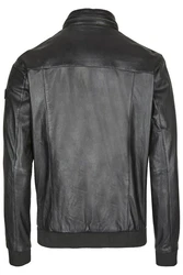 bugatti Lederjacke BUFABIANO Dunkelgrau/Grau/Schwarz