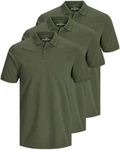 Jack & Jones Poloshirt (3er-Pack) in Unifarbe Dunkelgrün