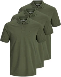 Poloshirt (3er-Pack) in Unifarbe