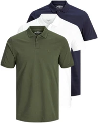 Jack & Jones Poloshirt (3er-Pack) in Unifarbe Unifarbe