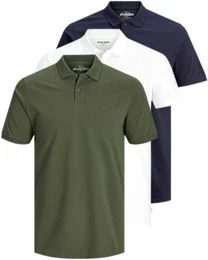 Poloshirt (3er-Pack) in Unifarbe