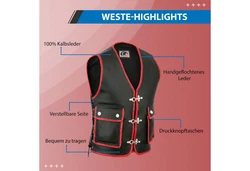 German Wear Motorradweste GW688 Biker Weste 