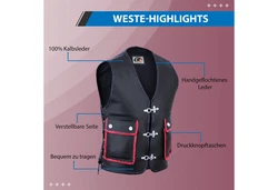 German Wear Motorradweste GW688 Biker Weste 