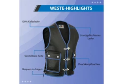 German Wear Motorradweste GW688 Biker Weste 