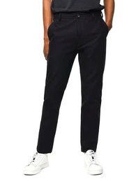 Chinohose Knchellange Slim Fit Stoffhose Schwarz - P-JARED-NL