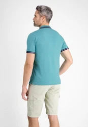 LERROS Poloshirt in Struktur-Piqué Türkis/Blau/Grün/Hellblau