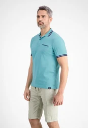 LERROS Poloshirt in Struktur-Piqué Türkis/Blau/Grün/Hellblau