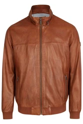 bugatti Lederjacke BUFABIANO Braun/Orange/Beige/Rot