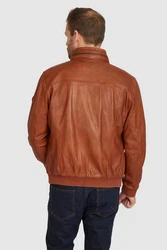 bugatti Lederjacke BUFABIANO Braun/Orange/Beige/Rot