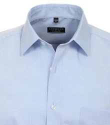 Redmond Kurzarmhemd Regular Fit Hellblau/Blau