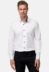 Rusty Neal Langarmhemd Weiß/Creme/Braun