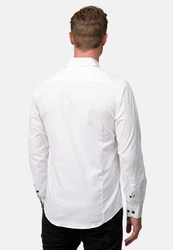 Rusty Neal Langarmhemd Weiß/Creme/Braun