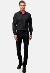 Rusty Neal Langarmhemd Rot/Schwarz/Dunkelrot