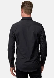Rusty Neal Langarmhemd Rot/Schwarz/Dunkelrot