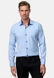 Rusty Neal Langarmhemd Hellblau/Blau