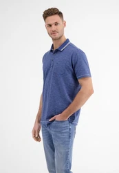 LERROS Poloshirt mit Finelinerstreifen Blau/Dunkelblau