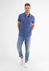 LERROS Poloshirt mit Finelinerstreifen Blau/Dunkelblau