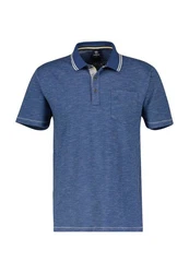 LERROS Poloshirt mit Finelinerstreifen Blau/Dunkelblau