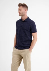 LERROS Poloshirt Two-Tone-Piqu Dunkelblau/Blau/Lila