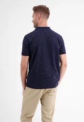 LERROS Poloshirt Two-Tone-Piqu Dunkelblau/Blau/Lila