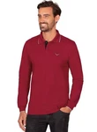 Trigema Poloshirt Modisch mit langen Armen rot (rubin)
