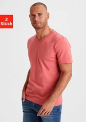 KangaROOS T-Shirt Regular Fit 2er-Pack Gelb/Rot/Mischfarben