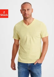 KangaROOS T-Shirt Regular Fit 2er-Pack Gelb/Rot/Mischfarben