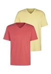 KangaROOS T-Shirt Regular Fit 2er-Pack Gelb/Rot/Mischfarben