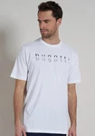 bugatti T-Shirt mit angenehmem Tragekomfort Bordeaux/Beige/Grau