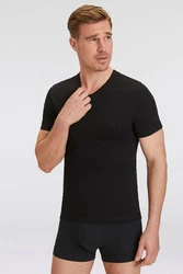 BOSS Herren Classic T-Shirt V-Neck 3er Pack schwarz