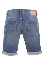 TOM TAILOR Herren Jeans Short Regular Slim Fit Josh Blau/Dunkelblau/Hellblau