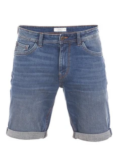 TOM TAILOR Herren Jeans Short Regular Slim Fit Josh Blau/Dunkelblau/Hellblau