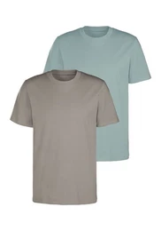 T-Shirt (2er-Pack) Freizeitshirt mit Kurzarm, Rundhals aus reine Baumwolle